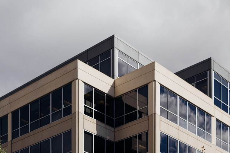 A commercial office building